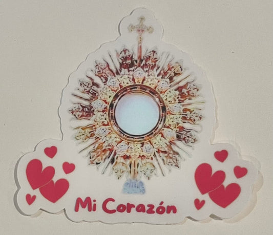 Sticker "Me Corazon" (My Heart in Spanish)  (This is a pre order item. Ship within 3 weeks)