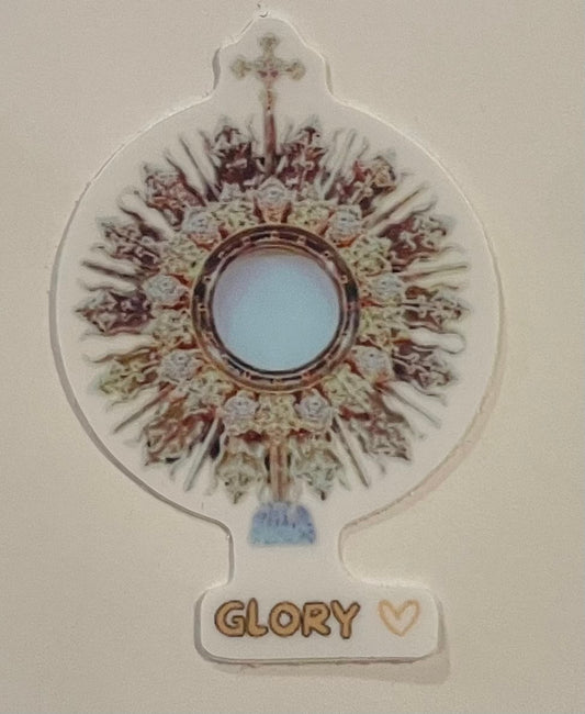 Most Holy Blessed Sacrament Mini Sticker.  (This is a pre order item. Ship within 3 weeks)
